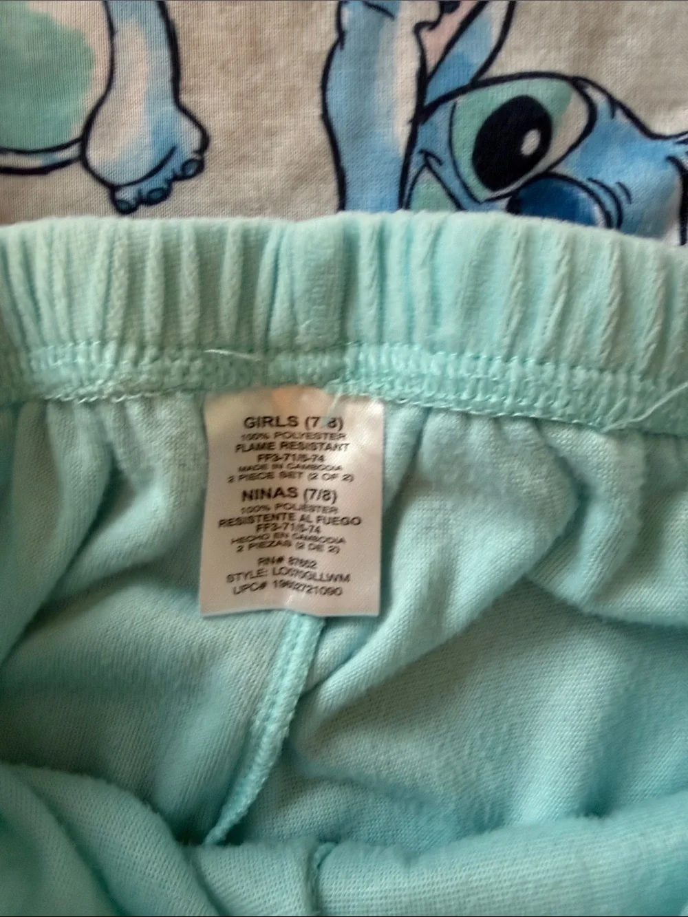 Kids Blue Character Print Pajama Set